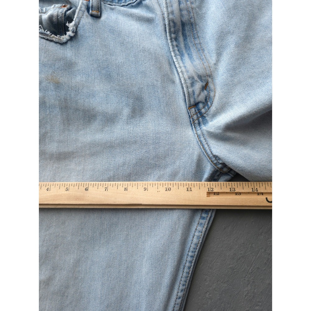 Vintage 2000s Levi's Light Blue Jeans 35x32 Straight Fit 505 - Picture 12 of 14